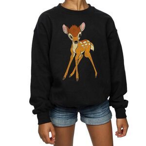 Bambi Girls Classic Cotton Sweatshirt / Black